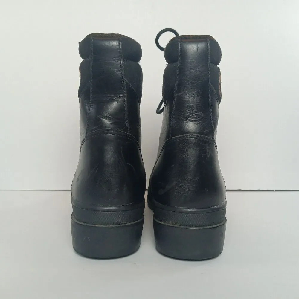 Ariat Heritage Lace Women Paddock Boots Black Leather Equestrian Riding Women7.5